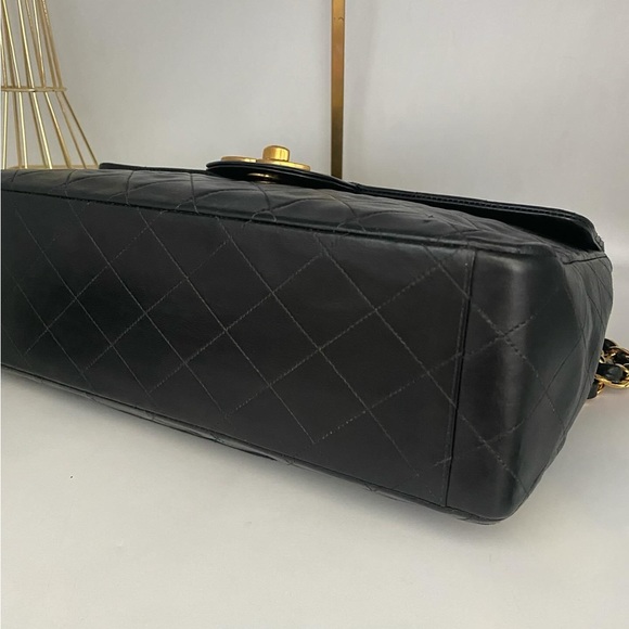 ❌SOLD❌🎀Chanel Black Leather Maxi Classic Single Flap Bag - Picture 11 of 13